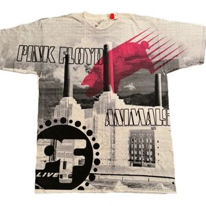 Retro pop art comic book style Pink Floyd graphic T-shirt